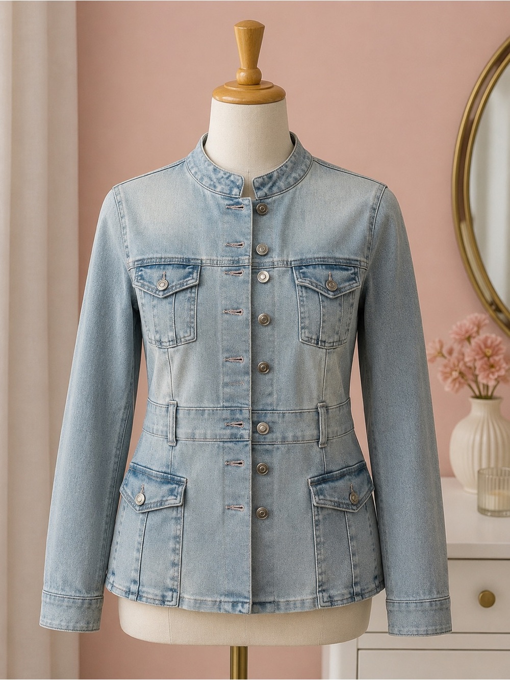BACCINI Denim Utility Jacket – Size M